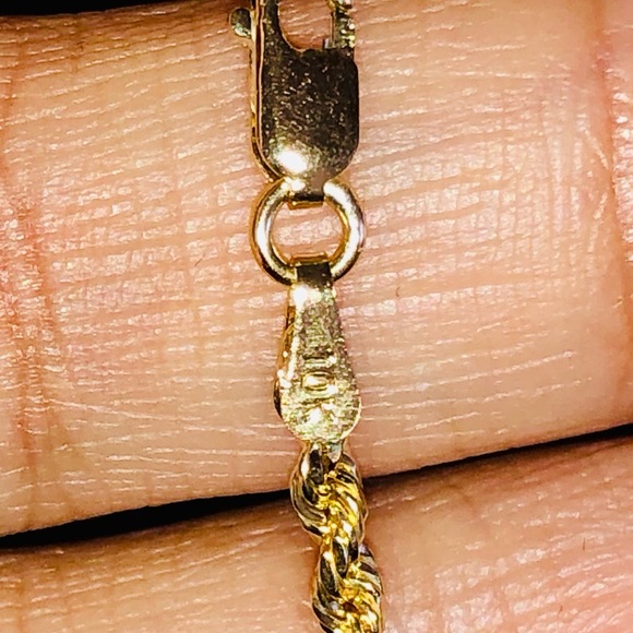 10k Real solid gold diamond cut bracelet not plated not fake best gift huge sale - Picture 4 of 7